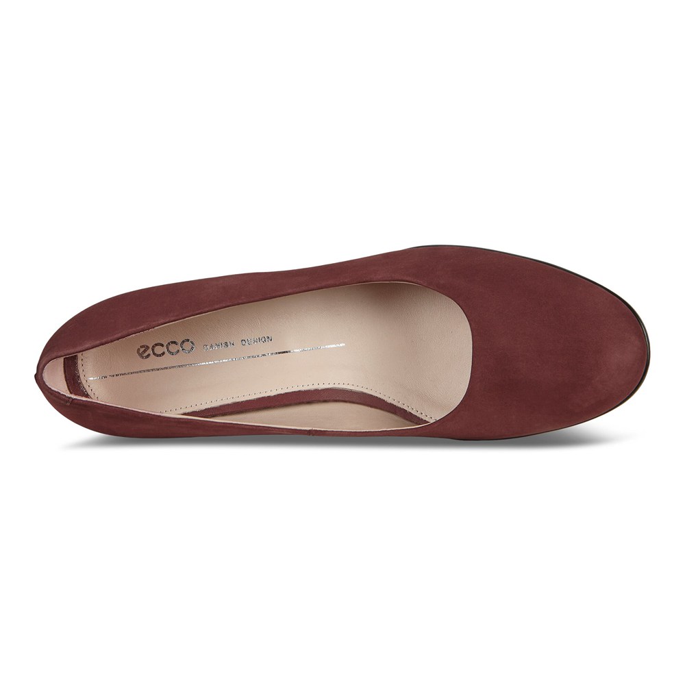 ECCO Womens Pumps Burgundy - Shape 35 Mod Block - FKO-390268